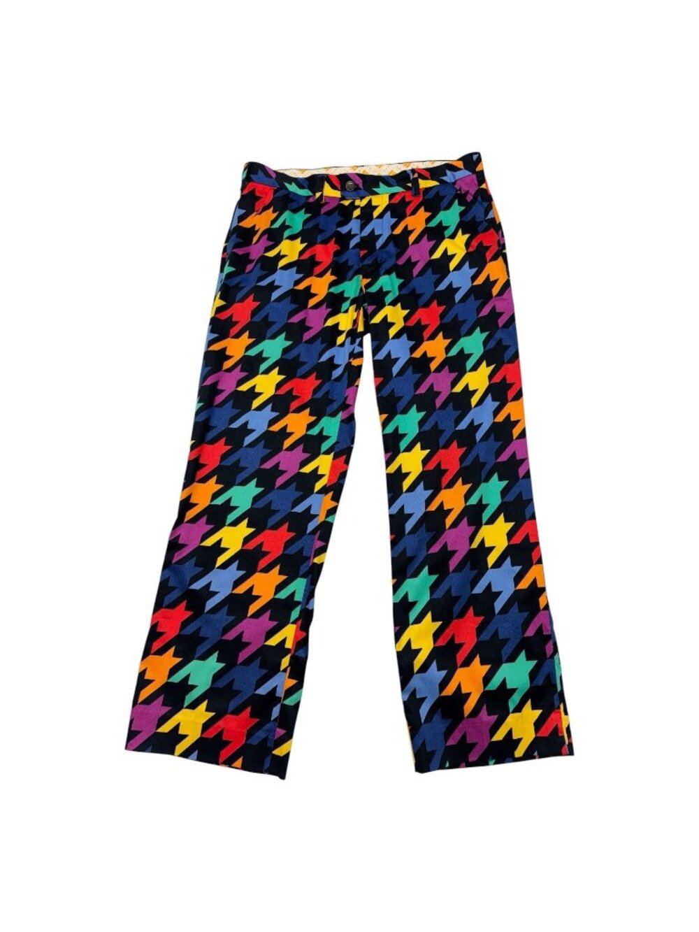 Loudmouth Razzle Dazzle Mens Golf Pants 36 X 29.5 Colorful Herringbone Print - Picture 2 of 14